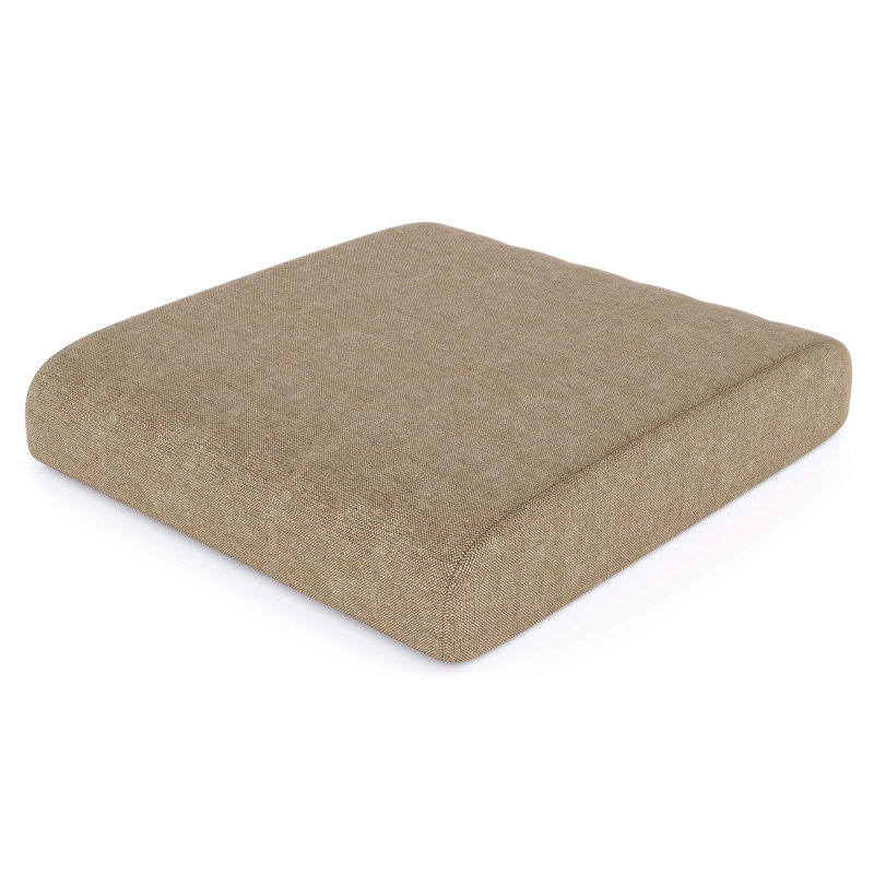 Sunbrella® Outdoor Ottoman Cushion, Sunbrella® Spectrum Mushroom, 4" H x 22" W x 20" D