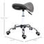 360-degree Swivel Pu Leather Saddle Stool, Adjustable Height, For Beauty Salons, Grey Hydraulic Spa Comfortable And Versatile, Salon Office Use