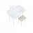 Beautiful White Finish Vanity Dresser with Mirror and Stool Set Storage Drawers Luxury Furniture 1pc LED Mirror-1409488407