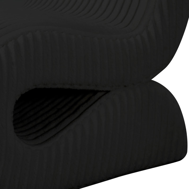 Senna Oversized Accent Chair, Black Polyester Blend