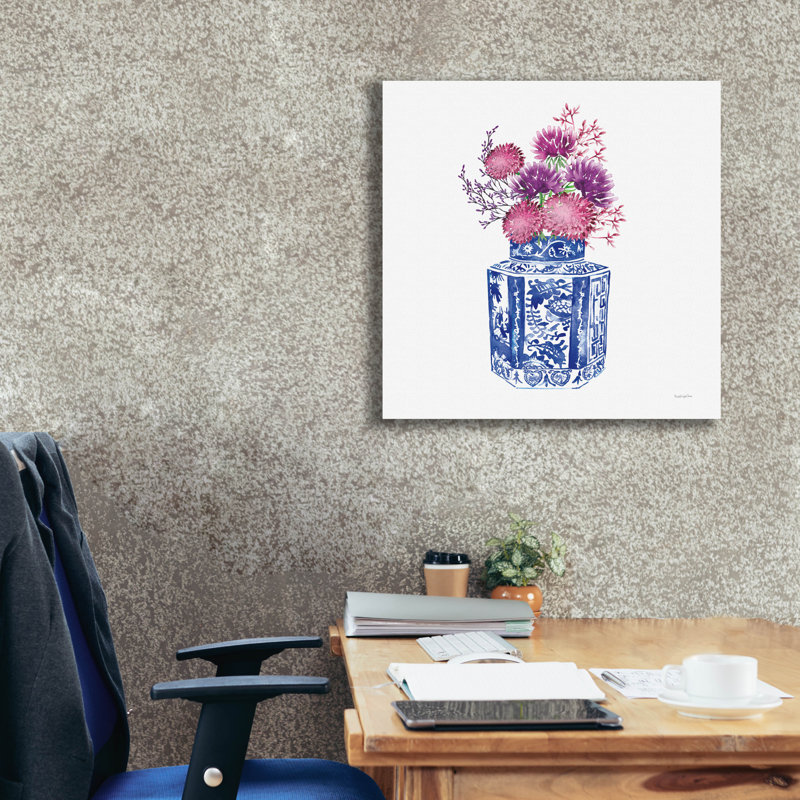 «Epic Graffiti« Chinoiserie Style 3 »par Mercedes Lopez, art mural sur toile, 26 po x 26 po