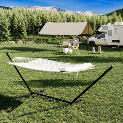 Curved-Bar Hammock With Stand - 2 Person Heavy Duty Hammock Frame