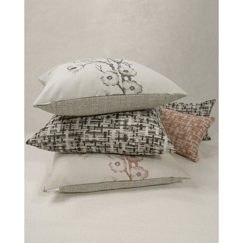 Zahwe Outdoor Throw Pillow, Rose, Rectangle 12"H x 24"W