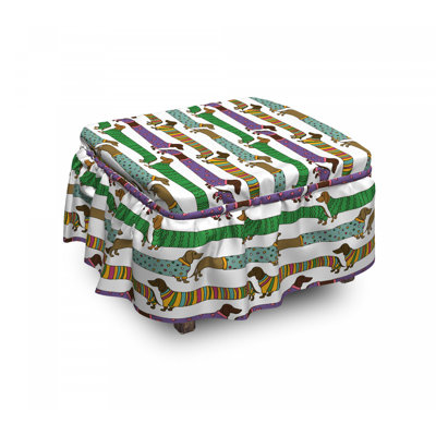 Box Cushion Ottoman Slipcover