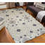 Tapis traditionnel en laine noué à la main gris Quinn Oushak-278658910