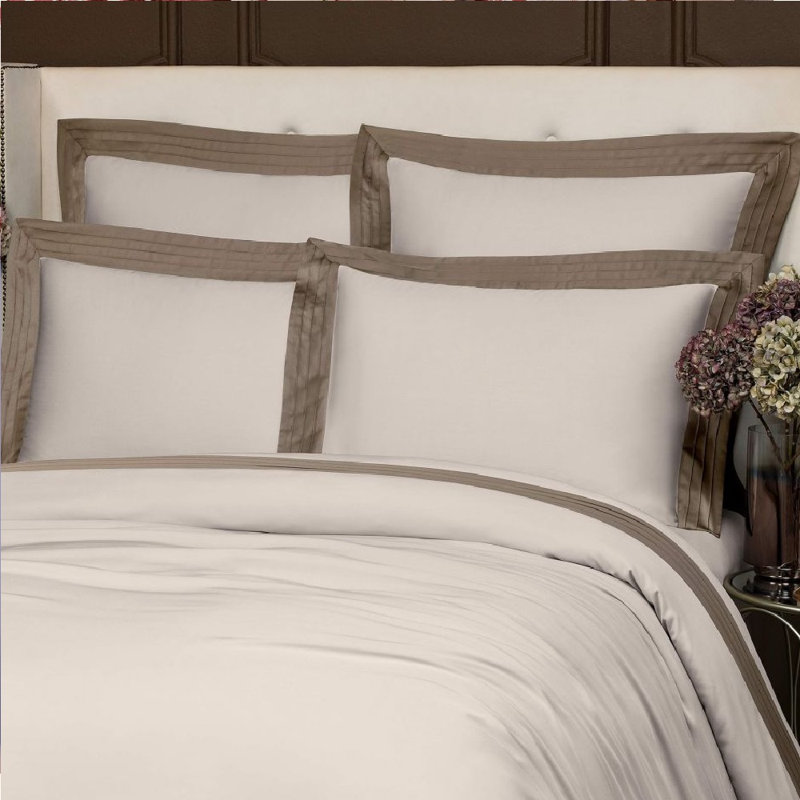 Eden Sham, Euro, White/Light Gray