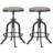 Jawane Swivel Upholstered Adjustable Height Counter Stool with Metal Frame