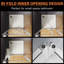 185mm H Hinged Framed Shower Door with Clear Glass-1498352973-1498352972