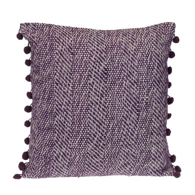 Parkland Collection Transitional Woven Purple 18" x 18" Pillow