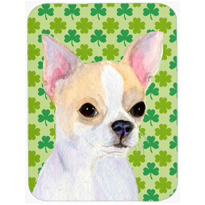Planche à découper en verre à caroline st. patrick chihuahua st. patrick Shamrock Lucky Irish