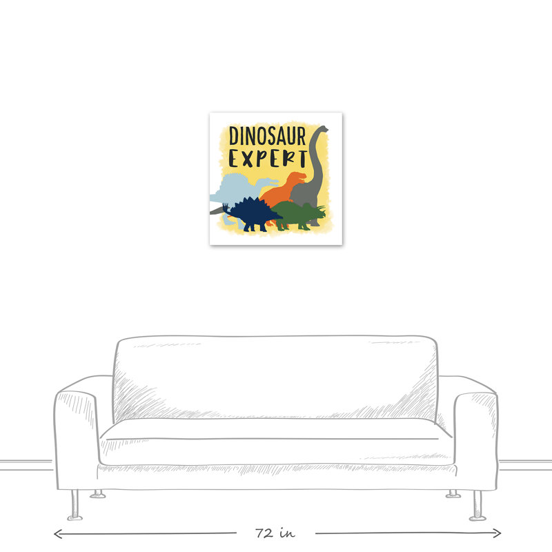Art sur toile dinosaur expert Whitner, H 24 po x l 24 po x P 1,25 po