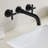 Double Cross Handles Wall Mounted Bathroom Faucet-111845734