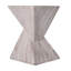 Table d'appoint en béton d'extérieur moderne de 18,5 po de hauteur, table de bout de patio avec motif cannelé sculptural, table d'appoint minimaliste géométrique résistante aux intempéries pour le jardin, le balcon et la piscine-408777065-408777066