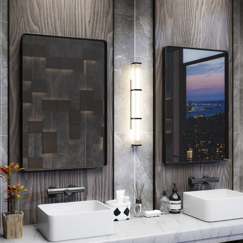 Miroir carré en aluminium Swaine