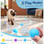 Balle automatique rechargeable par USB pour chat avec mode interactif activé par le mouvement, 2 vitesses, 2 queues, gazouillis et longue autonomie ; fonctionne sur des planchers, du carrelage et des tapis pour chats et chatons d'intérieur.
