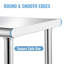 Table de préparation en acier inoxydable