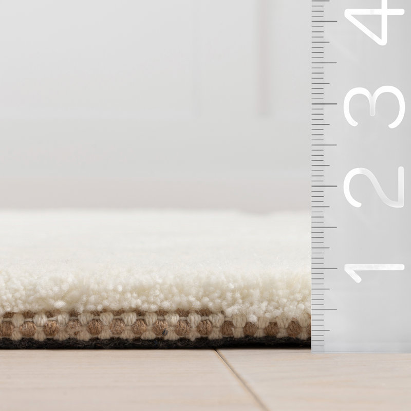  Tapis en laine Em à carreaux de Nouvelle-Zélande, Rectangle 7 pi 6 po x 9 pi 6 po