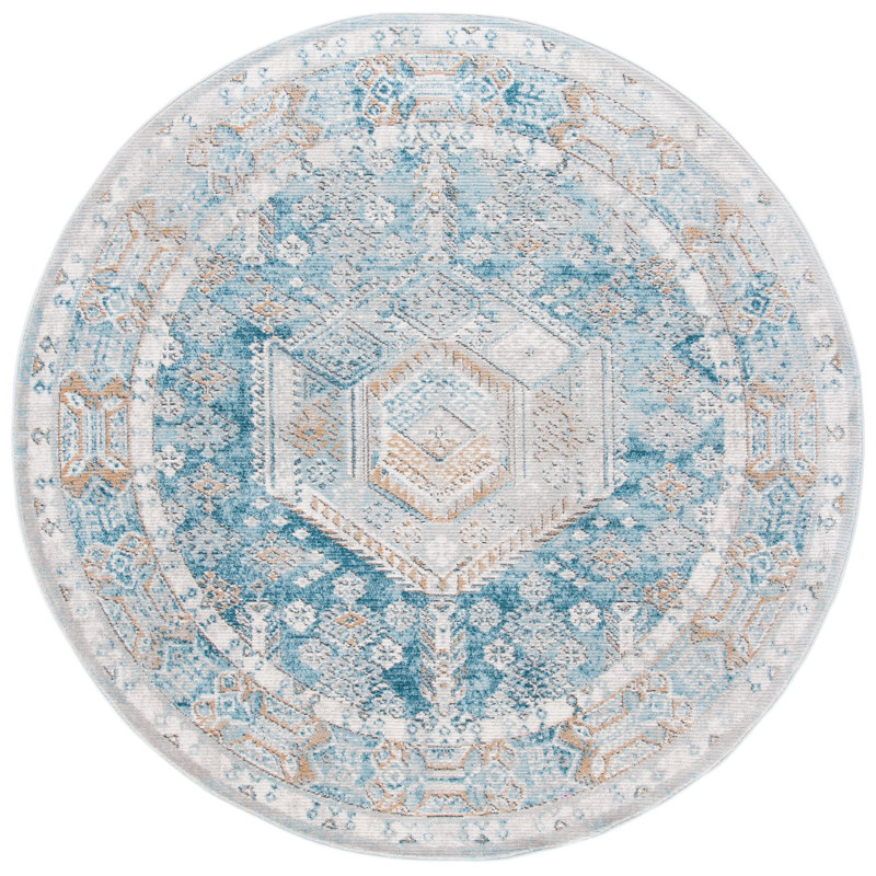 Qulin Performance Oriental Rug, Round 6'7"