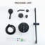 Système de douche thermostatique avec deux pommes de douche à 3 jets, barre coulissante réglable et contrôle de débit indépendant
