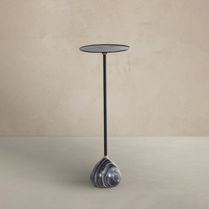 Nelle Iron Pedestal End Table