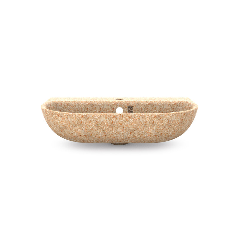 Lavabo de salle de bain mural Soft60, Naturel