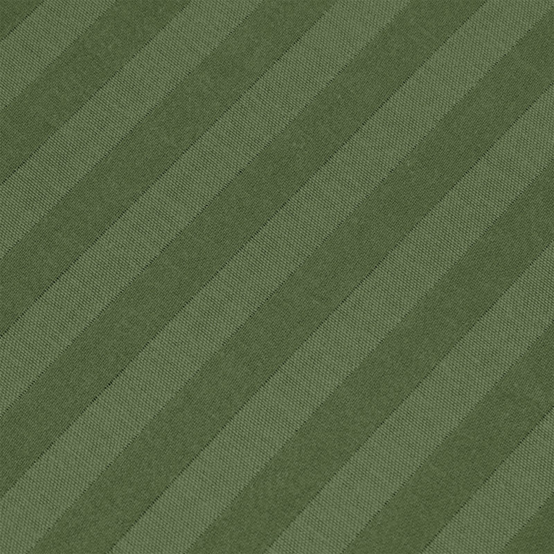 200 Thread Count Striped Microfiber Fitted Sheet, Olive Green, Single (3')