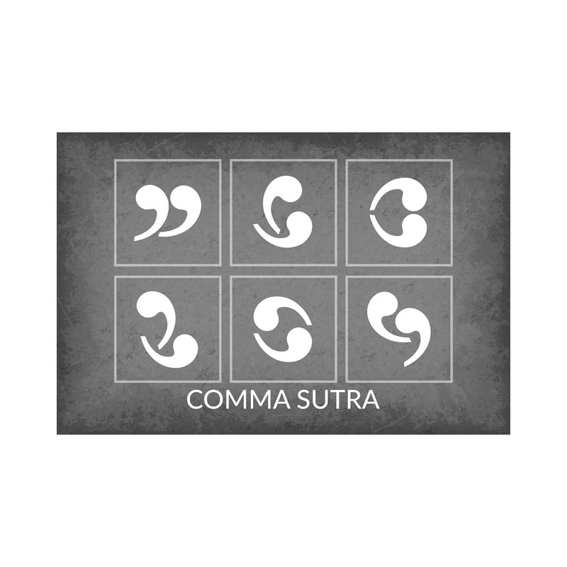 Comma Sutra by GetYourNerdOn - Wrapped Canvas Gallery-Wrapped Canvas Giclée, 152.5 cm H x 101.5 cm W
