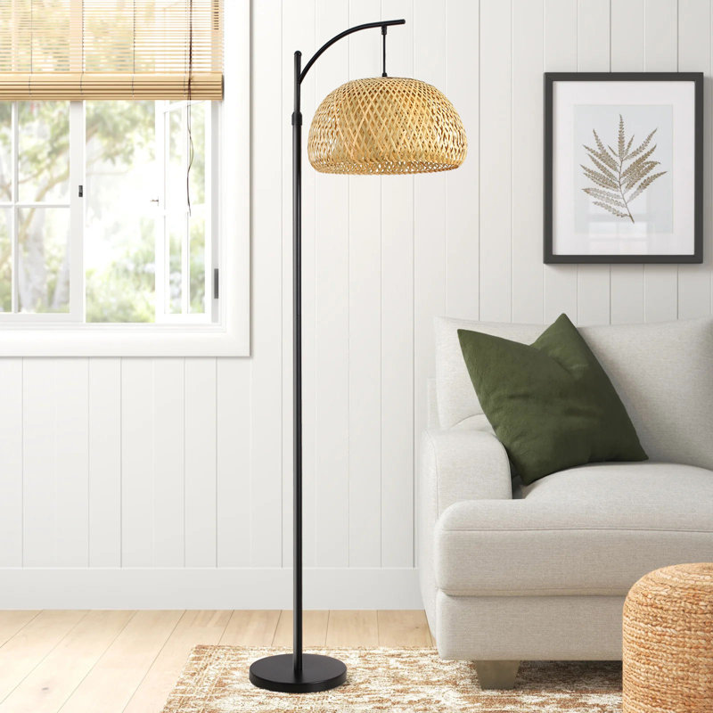 162.5cm Black Arched Floor Lamp