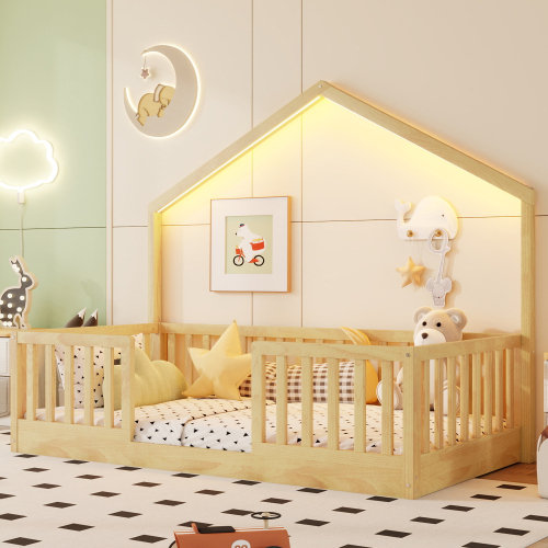 Lit simple simple Montessori, Naturel, Twin
