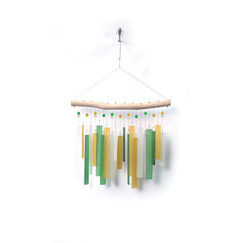 Carillon en verre Sherida, H 19 po x l 11,75 po x P 0,75 po, Margarita