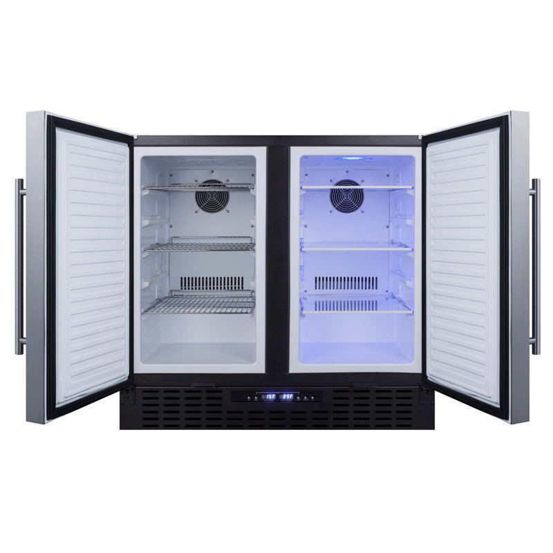 Summit Appliance 5.8 Cubic Feet Side Door Freezer Convertible Mini Fridge, Stainless Steel
