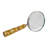 Magnifying Glass Sculpture For Home Decor -  Decorative Object For Office Desk, Shelf Accent, Or Living Room Decoration - 9", Tan & Brown