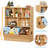 Kids Toy Storage Organizer, 3 Tier Children Small Bookcase and Bookshelf, Toddler 6 Cubby Toy Storage Cabinet, Toy Shelf for Playroom, Bedroom, Living Room, Nursery, School(Natural)-1610719927