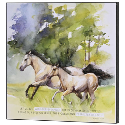 Wall Plaque Run With Perseverance 12x12