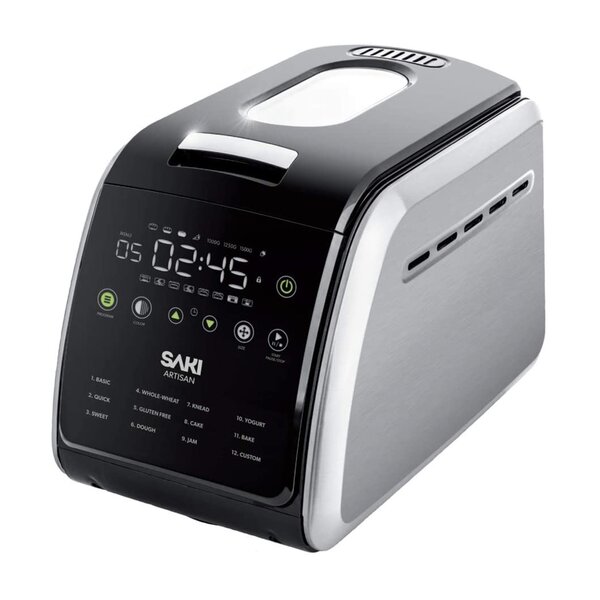  Dash Everyday Stainless Steel Bread Maker, Up to 1.5lb Loaf,  Programmable, 12 Settings + Gluten Free & Automatic Filling Dispenser -  Black: Home & Kitchen