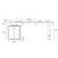 Bureau rectangulaire à 6 tiroirs en bois manufacturé brun noisette + blanc beige-243290611-243290613