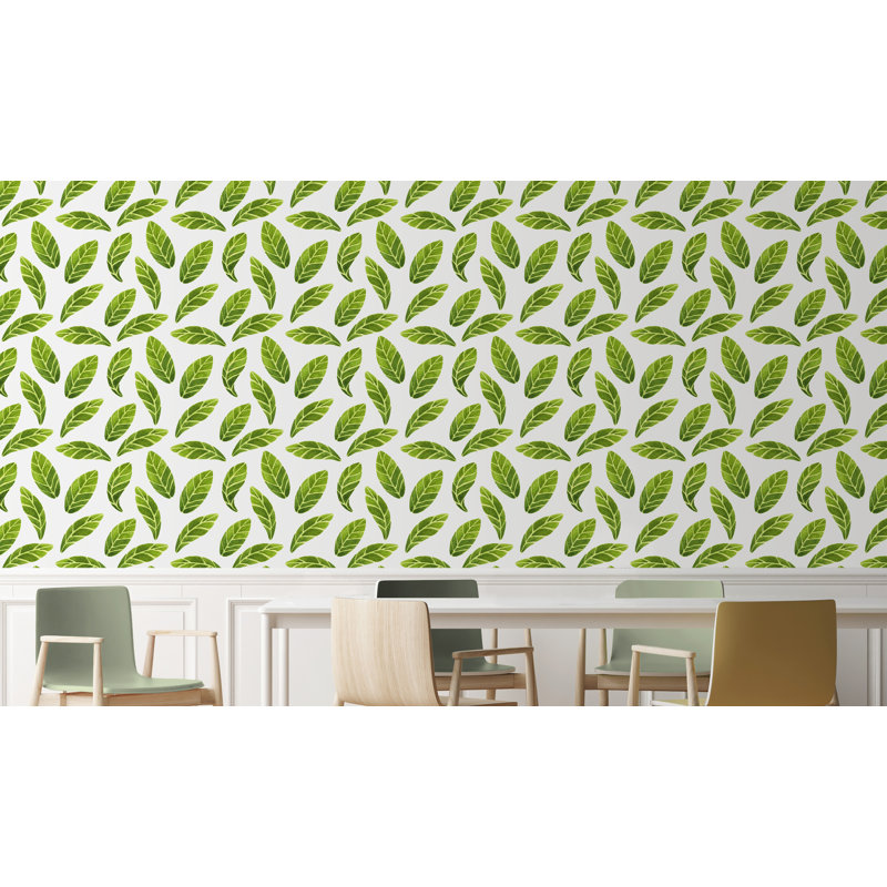 Panneau de papier peint adhésif Deletta, l 24 po x L 48 po, Vert foncé