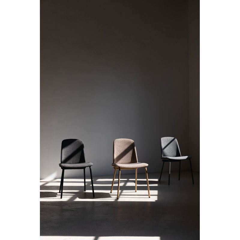 Clip Upholstered Dining Chair, Black, Gray