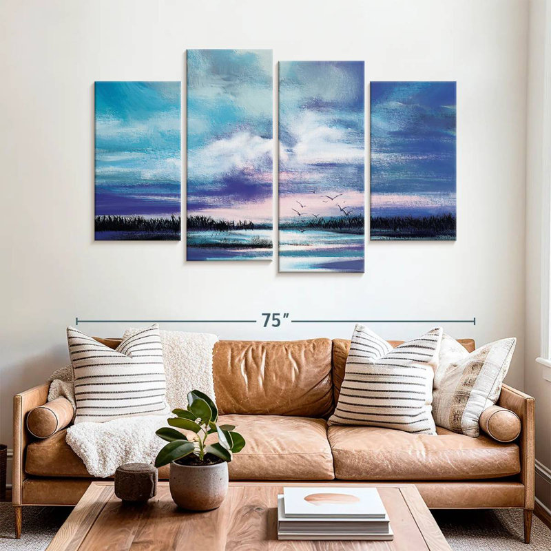 Avery Blue Hour Abstract, 42" H x 68" W