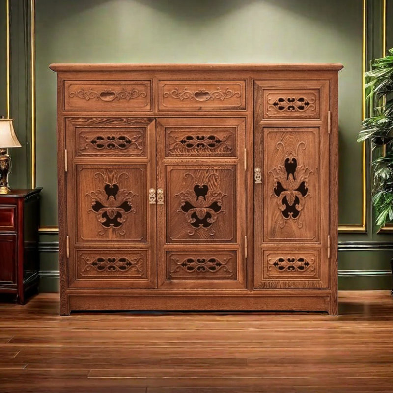 12 Pair Solid Wood Shoe Storage Cabinet