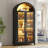 71''H Display Cabinet With 3-Color Sensor Light, 5-Tier Arch Storage Cabinet-639548696