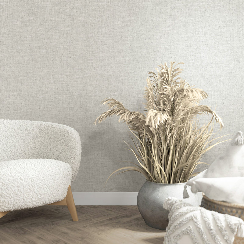 33cmm x 33cm Matte Wallpaper Roll, Silver Grey