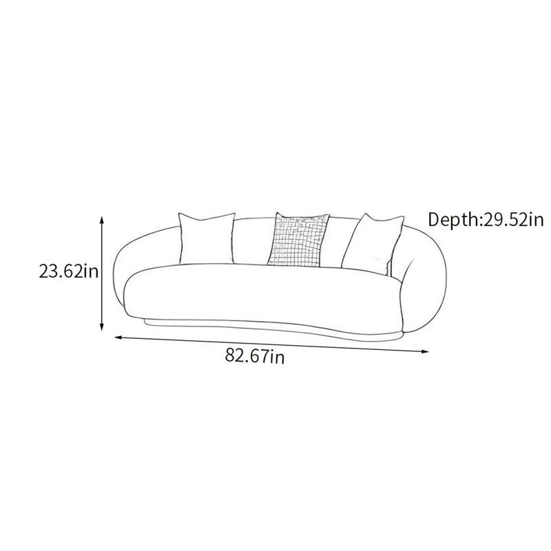 Barratt, H 23,62 po x l 82,67 po x P 29,52 po, 3