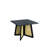 Bot Cane Square End Table with Natural Woven Inlay – Modern Wood Accent Table 