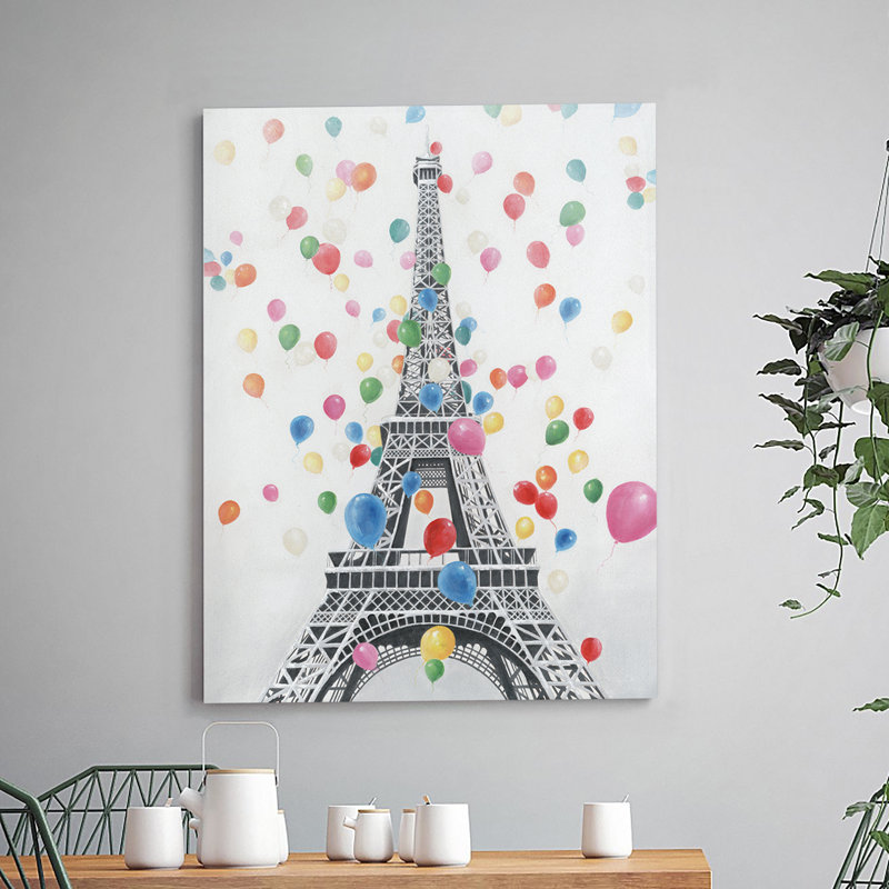 Paris 1 Piece Wrapped Canvas Painting