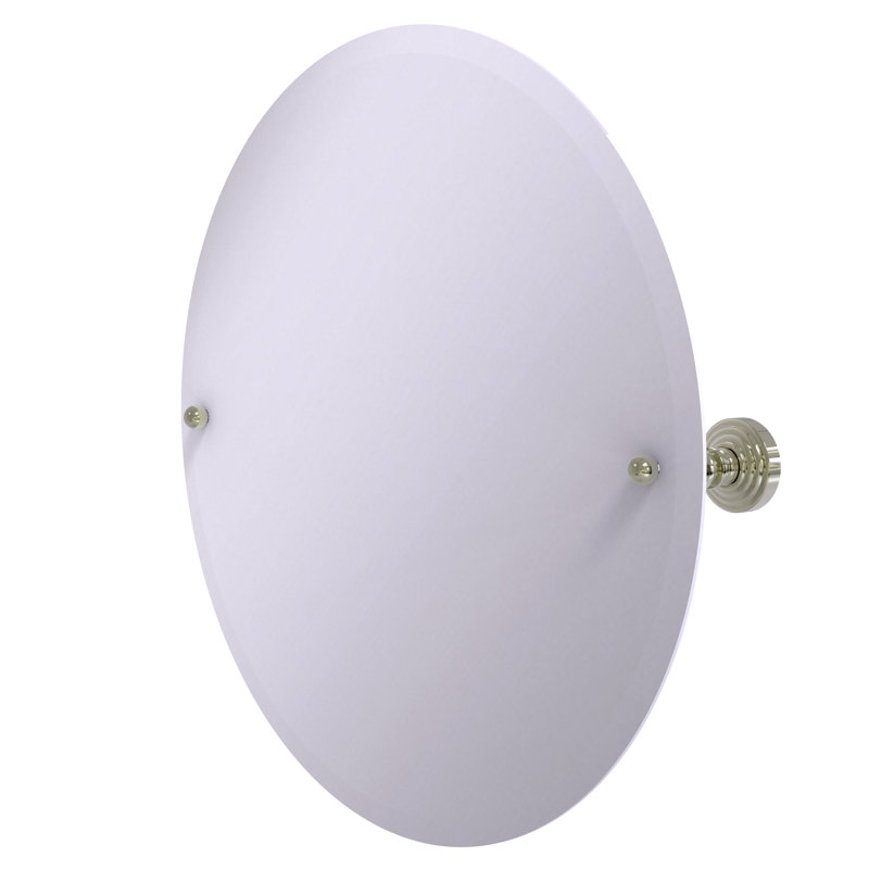 Beresford Flat Wall Mirror, Polished Nickel