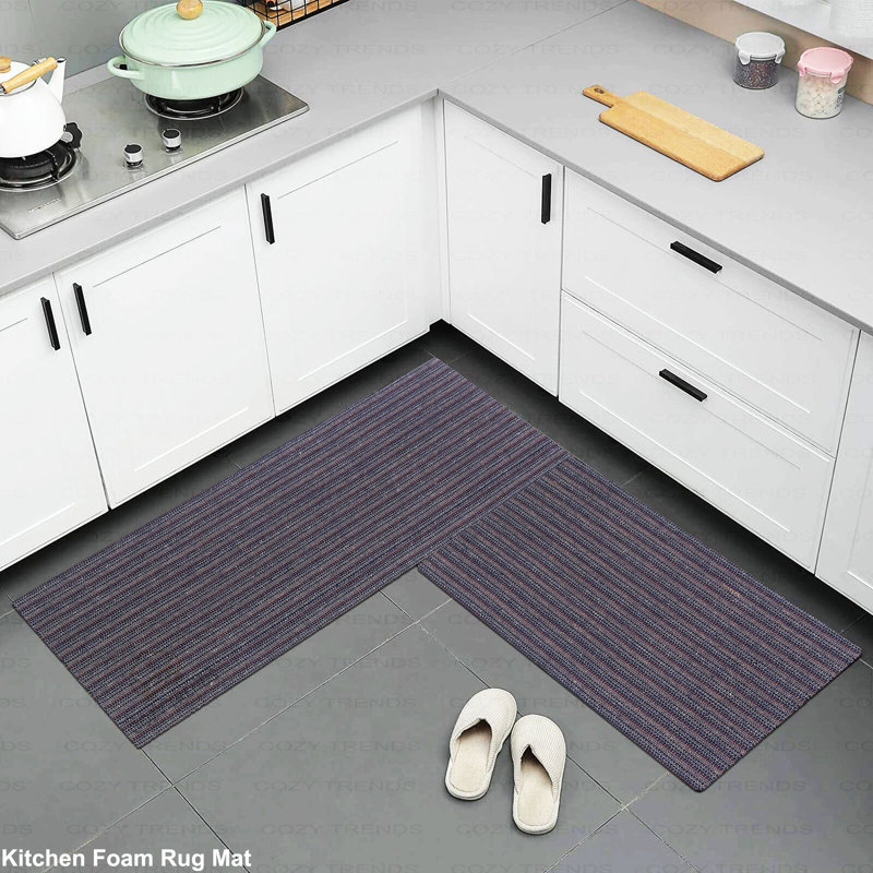 Geometric Water Resistant Anti-Fatigue Non-Skid Kitchen Mat