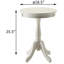 Charmante table d'appoint blanche de style traditionnel avec pied central rond - Idéale pour les espaces de réception, en bois, 47 cm x 65 cm
