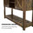 Zev Farmhouse Console Table with Sliding Barn Door and Adjustable Shelf-1112220742
