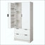 Armoire de cuisine moderne cannelée avec 2 grands tiroirs et 8 étagères à épices, organisateur de rangement autoportant pour salle de bain, salle à manger, bureau, entrée-1899367872